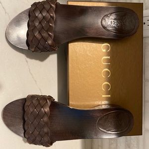 Gucci sandals. Size 9. We’ll loved but lots of life left.